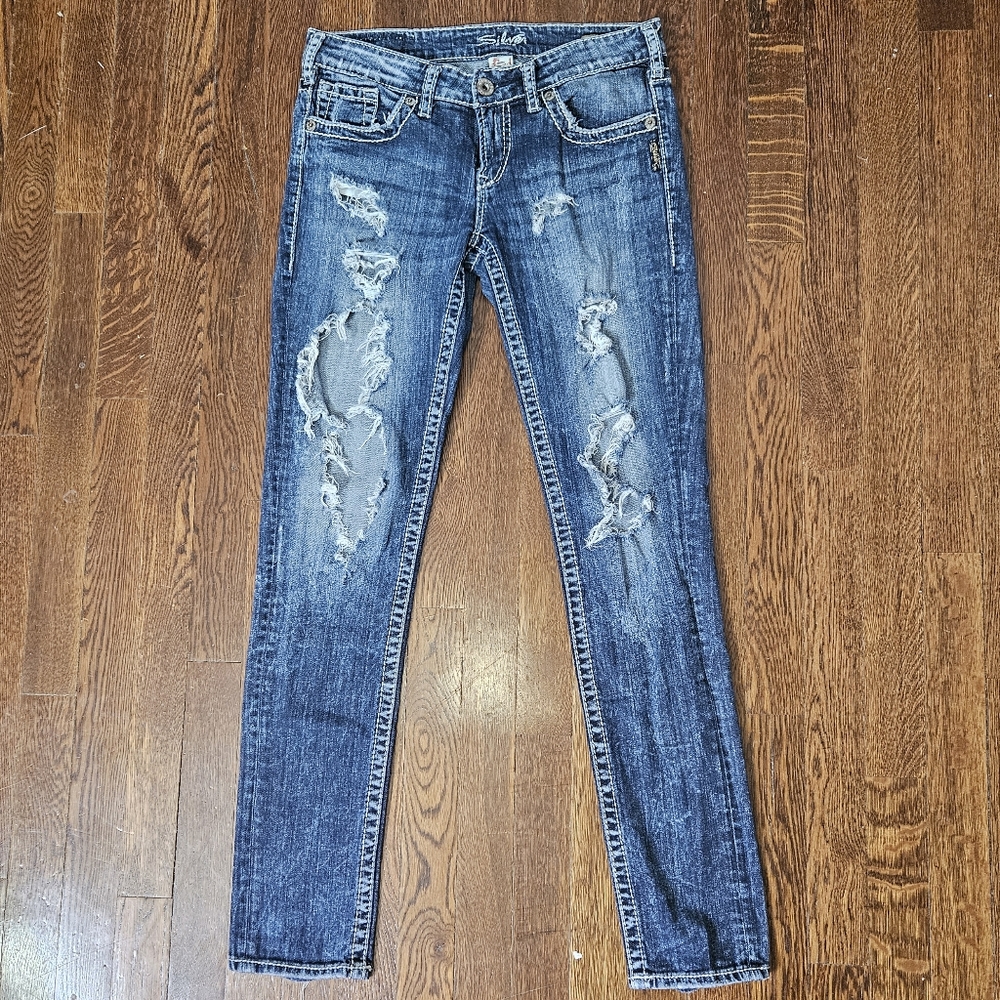 Silver Jeans distressed denim size 28